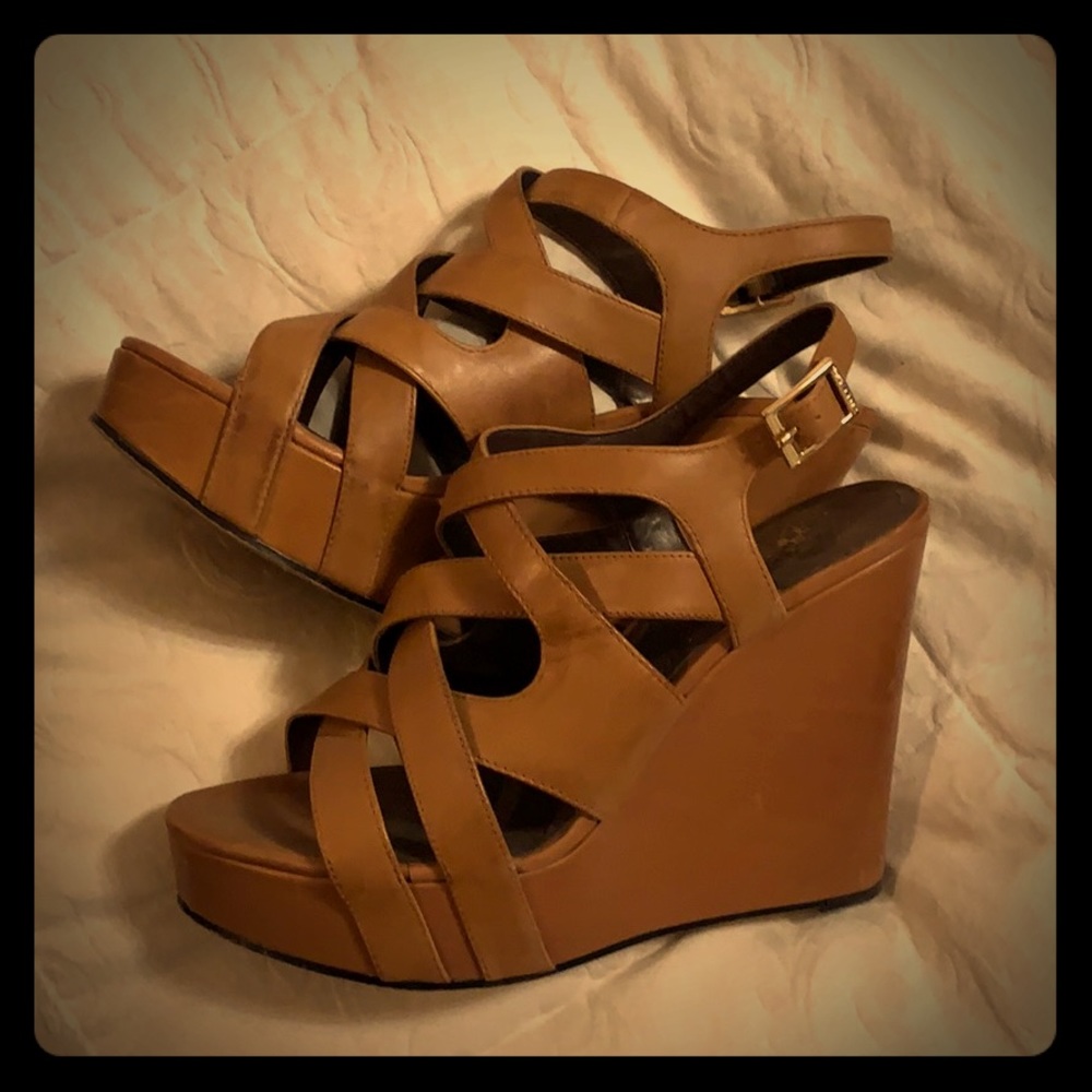 Vince Camuto wedges, size 10, barely worn, cute!